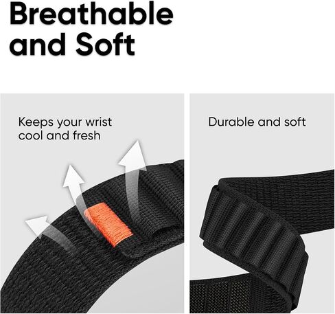 عصابات نايلون في جبال الألب متوافقة مع Apple Watch Ultra Band 49mm 46mm 45mm 44mm 42mm (Series 3) ، Frugged Fabric Trail Sport Soft Soft For Iwatch Series 10 Ultra SE 9 8 7 5 4 3 in Saudi Arabia
