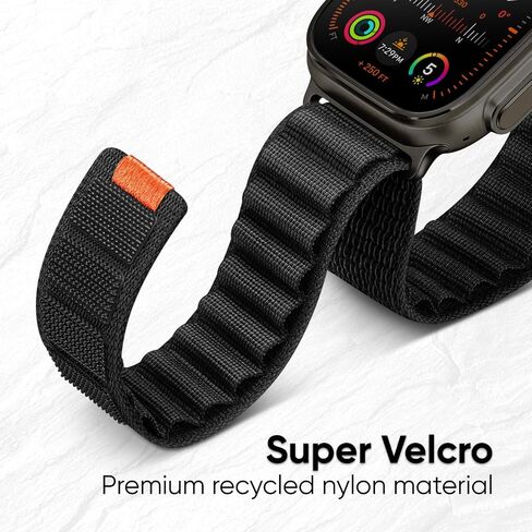 عصابات نايلون في جبال الألب متوافقة مع Apple Watch Ultra Band 49mm 46mm 45mm 44mm 42mm (Series 3) ، Frugged Fabric Trail Sport Soft Soft For Iwatch Series 10 Ultra SE 9 8 7 5 4 3 in Saudi Arabia
