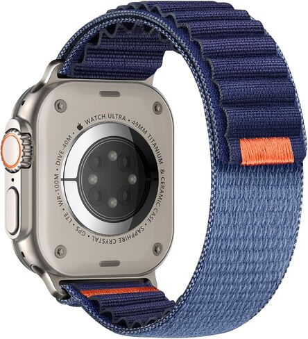 Alpine Loop Nylon Bands Compatible with Apple Watch Ultra Band 49mm 46mm 45mm 44mm 42mm(series 3), Rugged Fabric Trail Sport Soft Adjustable Strap for iWatch Series 10 Ultra SE 9 8 7 6 5 4 3 in Saudi Arabia