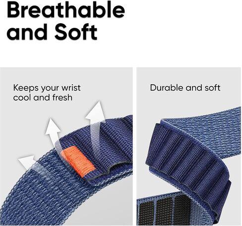 Alpine Loop Nylon Bands Compatible with Apple Watch Ultra Band 49mm 46mm 45mm 44mm 42mm(series 3), Rugged Fabric Trail Sport Soft Adjustable Strap for iWatch Series 10 Ultra SE 9 8 7 6 5 4 3 in Saudi Arabia
