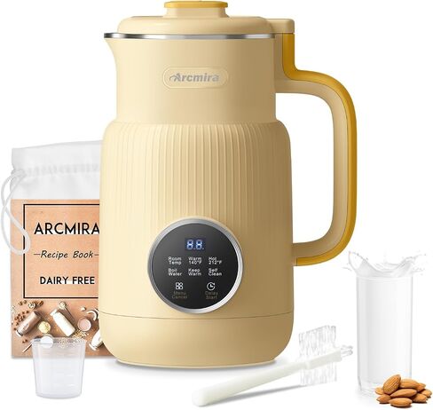 Nut Milk Maker, 20 oz(600ml) Homemade Almond, Soy, Oat, Plant-Based Milk and Non-Dairy Beverages, Almond Milk Maker with Delay Start/Boil Water/Keep Warm, Soy Milk Maker with Nut Milk Bag in Saudi Arabia
