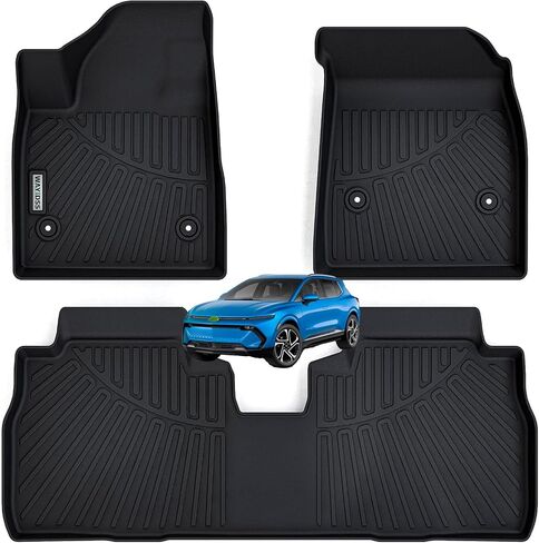 Floor Liners & Cargo Liners & Backrest Mat for 2025 Chevy Equinox Fuel Version (Non EV),TPE All Weather Protection Car Floor Mats with Trunk Mat Covering The Backrest in Saudi Arabia