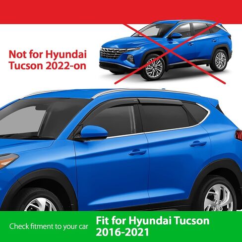 عاكسات النوافذ المقاومة للكسر من Goodyear لسيارة Nissan Rogue 2014-2020، واقيات المطر الشريطية، واقيات النوافذ، واقي عاكس التهوية، ملحقات السيارة، 6 قطع. -GY008647 in Kuwait