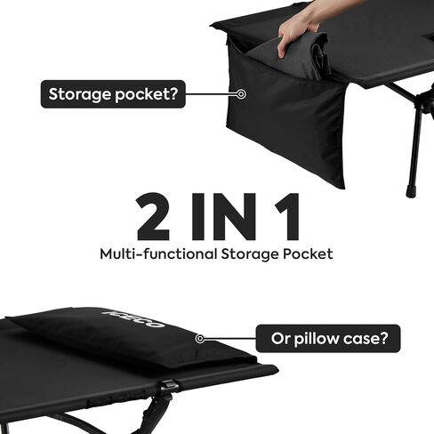 ICECO Extra Large Camping Cot for Adults, Portable Bed Sleeping Cot, Ultra-Stable Folding Bed Supports 400 Lbs, Ideal for Tent, Outdoor, Hiking, Travel, RV, Beach in Saudi Arabia