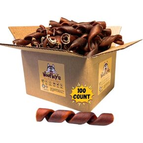 Woofley's 6 Inch Collagen Springs for Dogs - 12 Count - Collagen Chews for Dogs - Bully Stick Spiral Rawhide Alternative Dog Chews No Hide Bones for Medium & Large Dogs - Bully Springs for Dogs