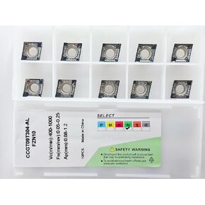 Carbide Inserts for Aluminum DCGT21.51 DCGT070204-AL 10PCS, Precision Cutting and Enhanced Durability