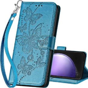 for Samsung Galaxy S23 FE 5G Wallet case, Flip Folio Cover with Stand Feature for Women Men, PU Leather Phone Case Fit for Samsung Galaxy S23 FE 5G [Rose Gold]
