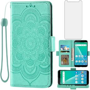 Asuwish Phone Case for SCHOK Volt SV55 SV55216 Wallet Cover with Tempered Glass Screen Protector and Leather Flip Credit Card Holder Stand Cell Accessories SchokVolt Schock SV 55216 5.45 Women Green