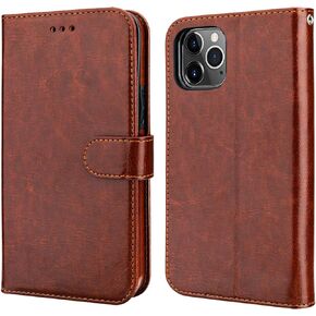 Bocasal for iPhone 11 Wallet Case with Card Holder PU Leather Kickstand Shockproof Protective Wrist Strap Flip Cover for iPhone 11 6.1 inch (Red)