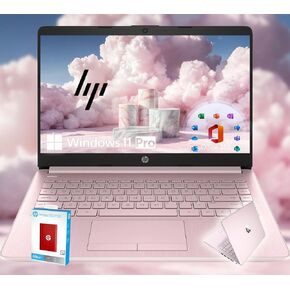 HP 14 Ultrabook • Intel 4-Core CPU • Back to School Limited Edition with Microsoft 365 • 32GB RAM • 1600GB Storage (64GB OnBoard withHP 512GB P500 Portable SSD + 1TB OneDrive) • Win 11 Pro • Pink
