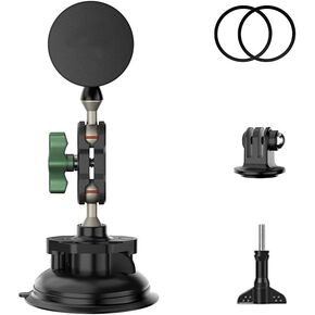 Gopro Hero Mount The Sucker for Car Windshield Moto DJI OSMO Glass Suction Cup Magnetic Holder Compatible with GP Hero Camera Mounts and Clamps for Cell Phone FIM GoPro Sucking Disc Quick Release