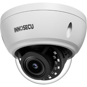 UltraHD 8MP PoE Camera, Wired IP Vandal-Proof Dome Security Camera for Home and Business, Smart Human&Vehicle Detection, Night Vision 100ft, 2.8mm Wide Angle 110°, Built-in Mic, IND8BR56A