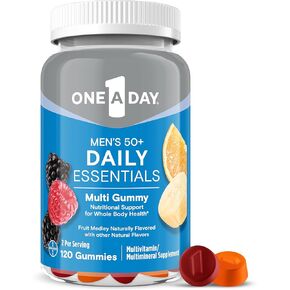 One A Day Men’s 50+ Gummies, Advanced Multivitamin For Men with Brain Support and Immunity Support, Vitamins For Men with Super 8 B Vitamin Complex, 110 Count