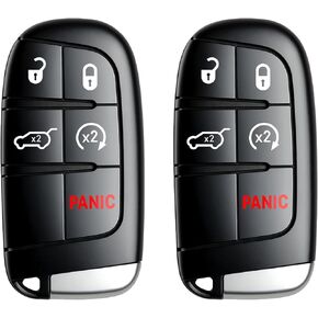 Keyless Entry Remote Control Key Fob Replacement Fits for Jeep Grand Cherokee 2014 2015 2016 2017 2018 2019 2020 2021 (FCC:M3N40821302) 2 pcs