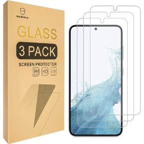 Mr.Shield [3-Pack] Designed For Samsung Galaxy S23 5G [6.1 Inch] [Fingerprint Unlock Compatible] [Tempered Glass] [Japan Glass with 9H Hardness] Screen Protector