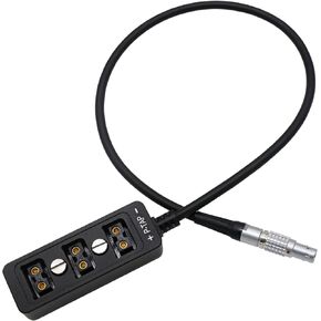 0B 2 Pin to D-tap Hub Power Splitter, 3 Port for ARRI Alexa SXT Classic LF RED DSMC2 Camera Battery Pack, 1/4"-20 Screws-Mount, 40cm