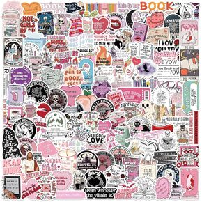 150pcs Book Stickers, Romance Bookish Stickers Pack for Kindle Water Bottles Laptop Skateboard for Adults