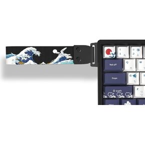 Womier Custom Keyboard Straps with Adhesive for Keyboard 60 65 75 100 Percent Metal Snap for Wooting 60he EPOMAKER Aula WIN60 YUNZII ATK68, etc Mechanical Gaming Key Board(Black-K)