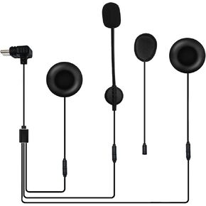 EJEAS Q8 Mesh Group Intercom Headphone Accessory with Comfortable Earmuffs and Hard/Soft Microphone (Type-C Connector)