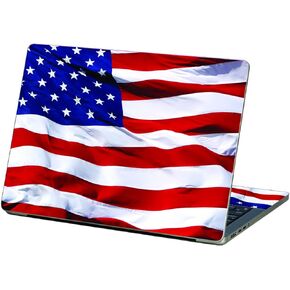 MightySkins Skin Compatible with Apple MacBook Pro 16" (2021) - American Flag | Protective, Durable, and Unique Vinyl Decal wrap Cover | Easy to Apply and Change Styles | Made in The USA