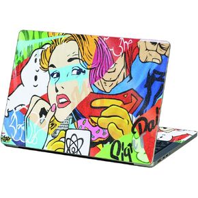 MightySkins Glossy Glitter Skin Compatible with Apple MacBook Pro 16" (2021) - Cartoon Mania | Protective, Durable High-Gloss Glitter Finish | Easy to Apply and Change Styles | Made in The USA