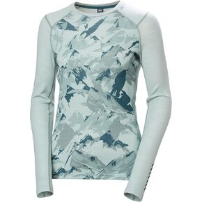 Helly-Hansen Women's LIFA Merino Midweight Graphic Long-Sleeve Crew Base Layer