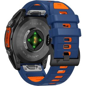 22 mm Quickfit Silicone Watch Band for Garmin Tactix 8 47mm/Descent G2/Fenix E/Fenix 8 47 mm/Fenix 7/7 Pro/7 Pro Solar/6,Replacement Sport Strap for Garmin Epix 2, Forerunner 965/955