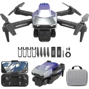 Mini Drone with Camera for Adults Beginner Kids, 1080P WiFi FPV, Foldable, 2 Batteries, One-Click Take Off/Landing, Altitude Hold, Blue