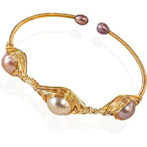 Women's Bracelet Freshwater Cultured Pearl Bracelet Pure Hand-Woven Pearl Bracelet