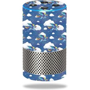 MightySkins Skin Compatible with Amazon Echo (2nd Gen) - Rainbow Pegasus | Protective, Durable, and Unique Vinyl Decal wrap Cover | Easy to Apply, Remove, and Change Styles | Made in The USA