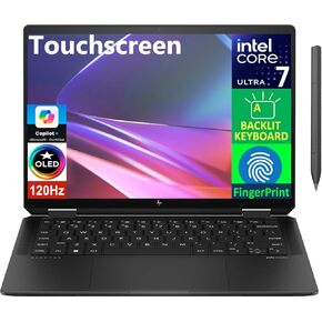 HP Spectre x360 AI Powered 2-in-1 Laptop 14.0" Touchscreen OLED 2.8K Display (Intel Ultra 7-155H, 32GB LPDDR5X, 2TB SSD, Active Pen, Backlit KB, Fingerprint, 2 Thunderbolt 4, Win 11 Home)