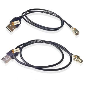 Lsgoodcare SMA Female to USB Male Connector RG174 Cable 23.62Inch and SMA Male Plug to Computer Data Cable USB Male Connector RG174 Wire 23.62Inch