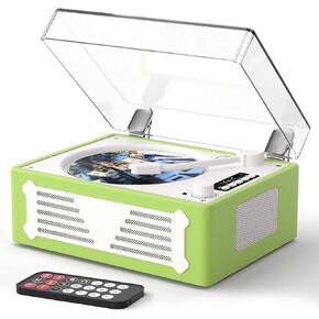 Portable Retro CD Player with Bluetooth Out & in, Vintage Desktop CD Player for Home with Speakers Support USB/AUX/Headphone Mode, Remote Control, White in Kuwait