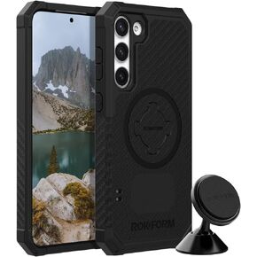 Rokform - Galaxy S23 Rugged Case + Magnetic Swivel Dash Mount