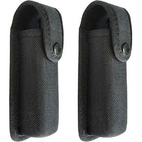 Nylon Duty Belt Flashlight Holster, Flashlight Pouch Holster for Duty Belt, 2 Pack