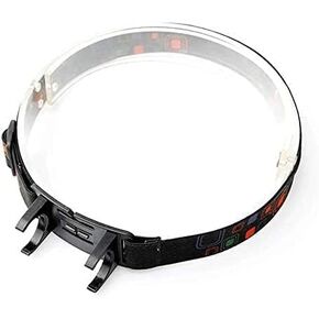 Black Flashlight Clip Buckle Headband Adjustable Head Belt Head Strap Mount Holder Stand Smart Light Switch,for 24mm LED Flashlight Torch Headlamp Light Headlamps,Camping Headlamps