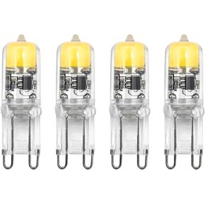 G9 LED Light Bulb Bi Pin Base, 6000K Daylight G9 Base Bulbs for Chandeliers,2W (20-30W Halogen Equivalent), 360° Beam Angle, 200LM, Non-dimmable for Home Lighting 4-Pack