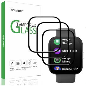(3 Pack) Designed for Amazfit Bip 3/3 Pro Screen Protector, Anti Scratch, Bubble Free