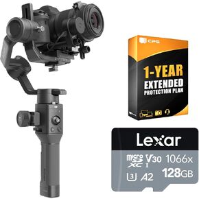 DJI Ronin-SC 3-Axis Gimbal Stabilizer for Mirrorless Cameras Creative Bundle with 128GB MicroSDXC Memory Card and 1 YR CPS Enhanced Protection Pack
