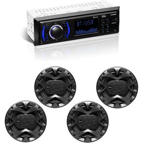 BOSS Audio Systems 616UAB Bluetooth Radio + 4X CH6530B Car Speakers