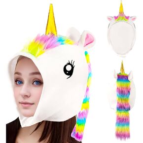 Unicorn Costume Hats Plush Unicorn Hat Funny Toy Hat Party Hat Unicorn Headwear for Kids and Adults