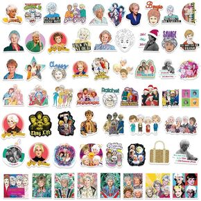 60PCS Golden Stickers Girls Stickers Water Bottles, Laptop,Computer Phone Case Luggage Notebook Skateboard Decor Vinyl Decals. (G)