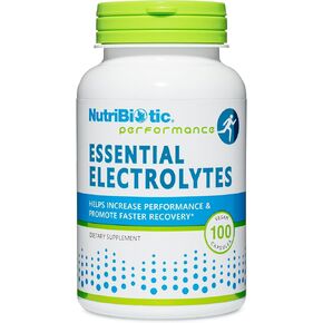 NutriBiotic Essential Electrolytes, 100 Ct Capsules | Supports Increased Performance & Faster Recovery | Pharmaceutical Grade Vitamin C with Electrolytes for Rehydration | Vegan, Gluten-Free & Non-GMO