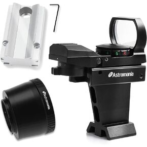 Astromania T2 N1 T Mount Lens Adapter for Nikon 1a - Bundle with - Silver Plate & Finder Deluxe Telescope