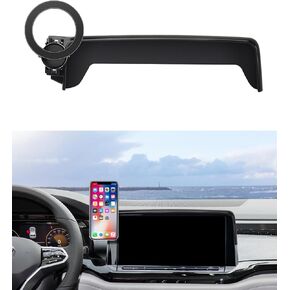 Car Phone Holder for 2024 2025 VW Atlas/VW Altas Cross Sport Accessories 12-Inch Screen Fixed Clip, 360° Rotation Phone Mount Compatible with MagSafe, Cell Phone Holder