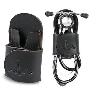 Stethoscope Holder Hip Clip.Night Shift Nurse Essentials Organizer,3M Littmann Stethoscope Belt Clip for Scrubs, Nursing Tools Holster Case,Teaching Stethoscope Holder &Accessories(1-Black)