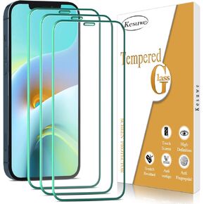 Kesuwe [3 Pack] Screen Protector For iPhone 12 Mini Tempered Glass, 9H Hardness, HD Clear, Anti Scratch, Anti Fingerprint, Bubble Free, Case Friendly, Easy Installation