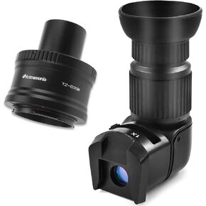 Astromania Canon EOS-M T2 Mount Lens Adapter and M42 to 1.25" Telescope Adapter (T-Mount) for Canon EOS-M - Bundle with - Viewfinder with 6 Mounting Adapters