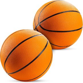 Mini Basketball - 7 Inch, Size 3 (Pack of 2)- Mini Hoop Outdoor Basketball Set & Indoor, For Small Basketball Hoops & Pool Basketball Parties - Kids Basketball Party Favors for Kids Arcade Basketball
