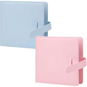 2Packs 360 Pockets Photo Album for Fujifilm Instax Mini Series and Polaroid Instant Cameras(Blue+Pink)